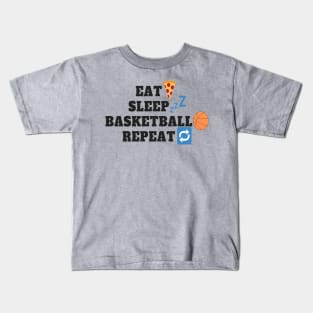 Eat Sleep Basketball Repeat 2 Kids T-Shirt